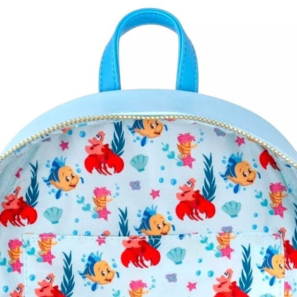 NWT Disney Exclusive Little Mermaid Stained Glass Mini Bag Backpack - Picture 10 of 12